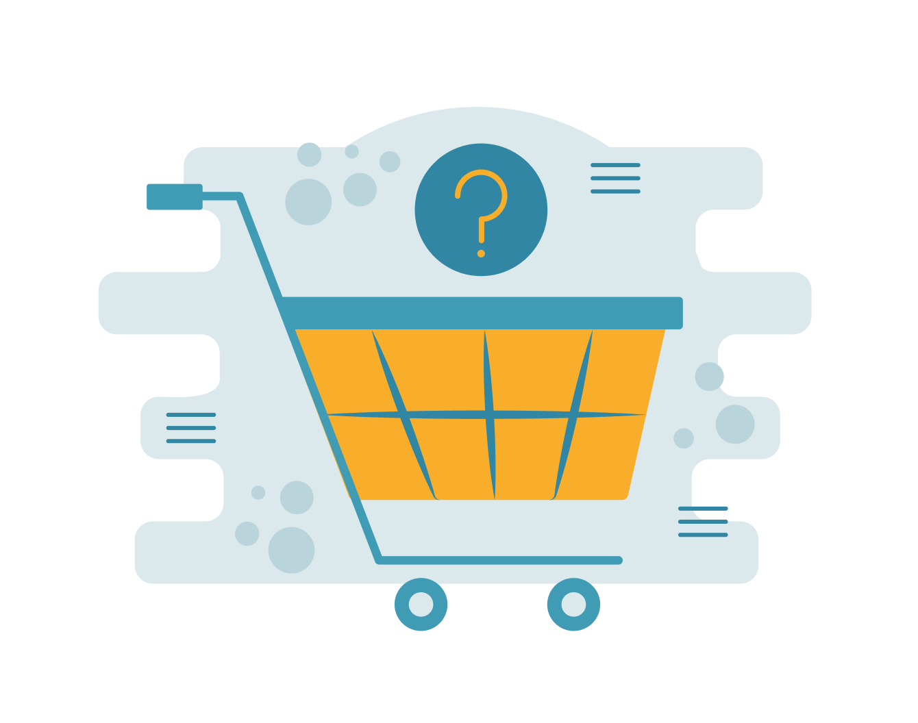 عربة التسوق فارغة